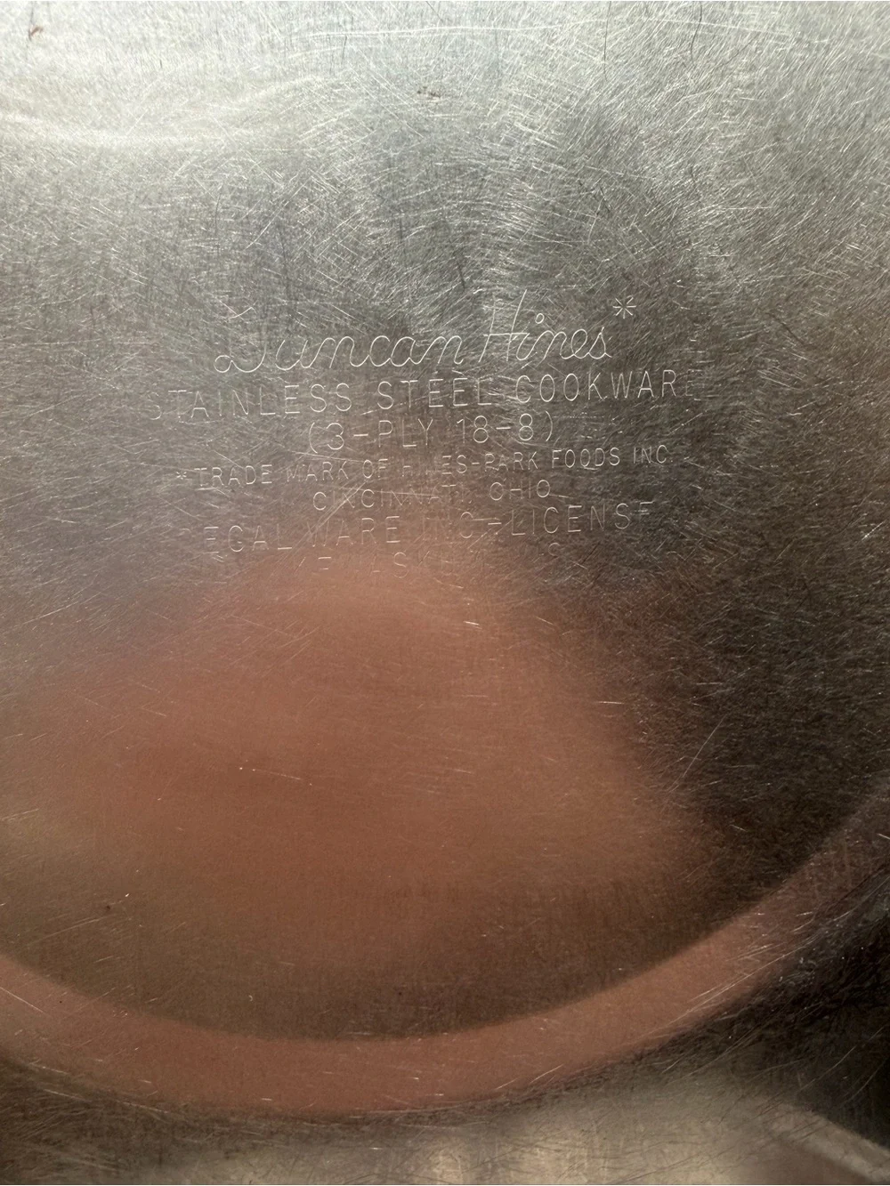 1956-1965 Regal Ware Duncan Hines 5 QT 18-8 Stainless 3-ply Dutch Oven Bakelite